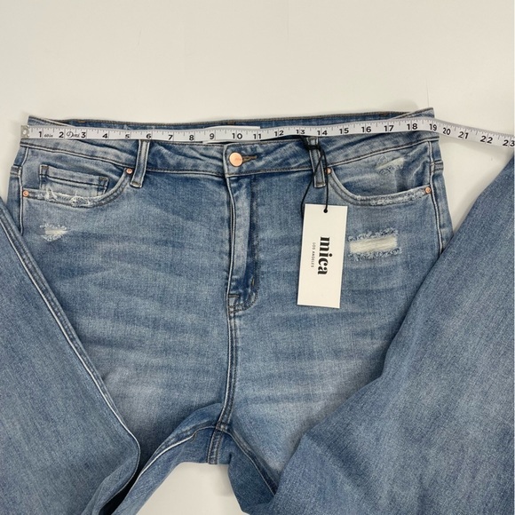 NWT Mica Los Angeles Straight Leg High Rise Denim Jeans Plus Size Stretch 16W - Picture 9 of 14